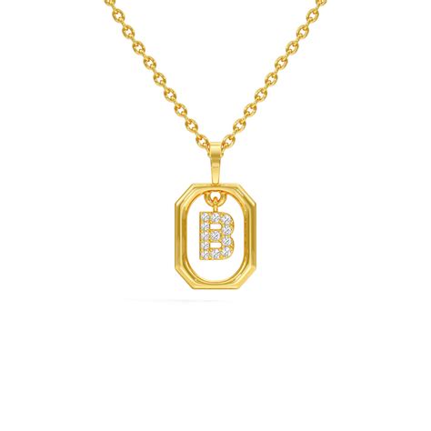 Initial Letter B Pendant – U Are Jewellery