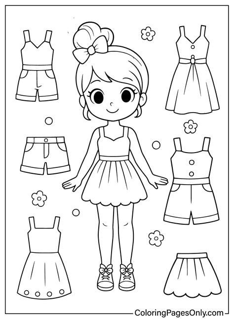 20+ Paper Doll Coloring Pages - Free Printable PDF & Online Coloring in ...