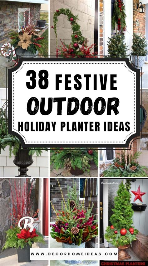 38 Festive Outdoor Holiday Planter Ideas To Add Christmas Cheer To Your ...