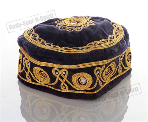 Purple Buchari Kippah Yarmulke Tribal Jewish Yamaka Kippa Israel Hat ...