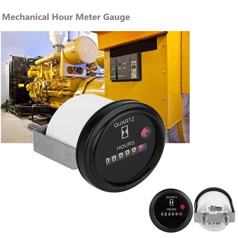 Buy Hour Meter Gauge, DC6-80V Mechanical Hour Meter Hourmeter, Sealed ...