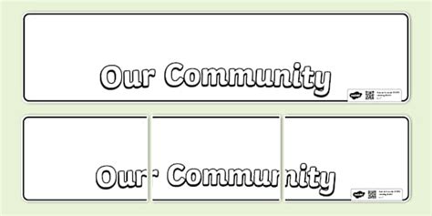 Our Community Collaborative Drawing Display Banner - Twinkl