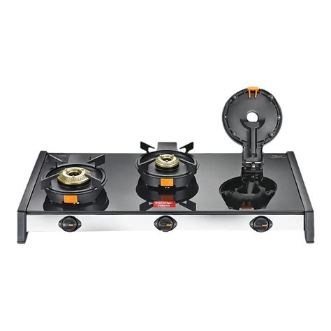 Buy Prestige Svachh Toughened Glass Top 3 Burner Manual Gas Stove ...