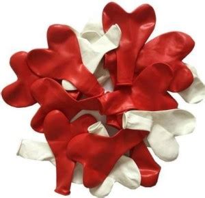 Flipkart.com | PRADYUMNA Solid Solid Red & White Heart Balloon Balloon ...