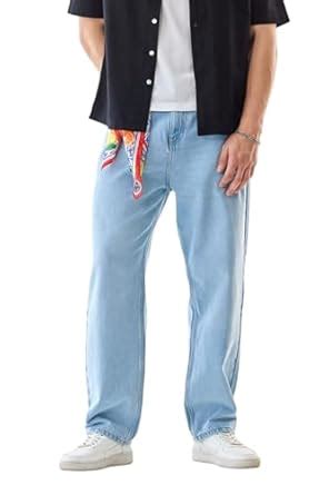 Buy SNITCH Men Casual Jeans | Relaxed Fit Mid Rise Straight Leg Design ...