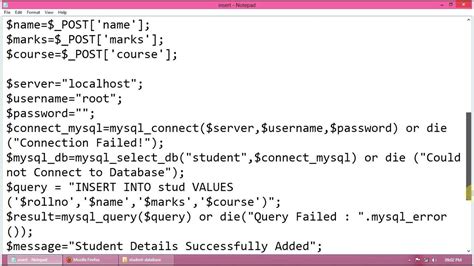Php Code Insert Data Into Mysql Database From Form Tuts Make How To - Riset