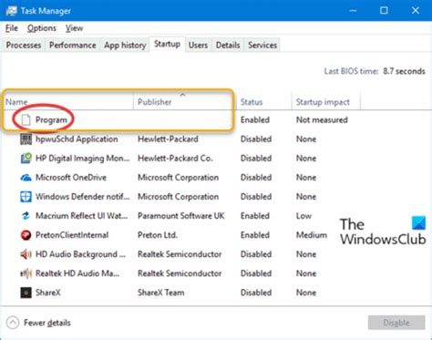 Image result for Program Task Manager Startup Windows 1.0
