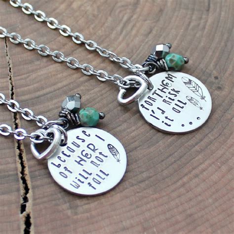 Mother Daughter Necklace Set, Mother's Day Gift, Quote Necklace Set | 2 ...