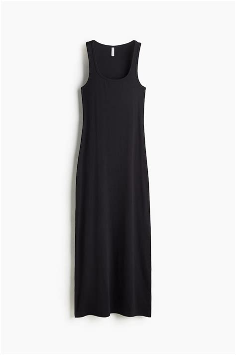 Sleeveless maxi dress - Black - Ladies | H&M IN