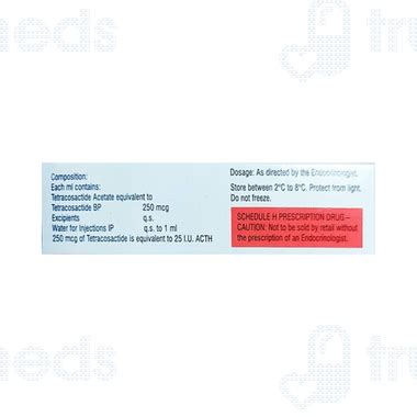 Syntropac 250 Mcg Injection 1 Ml - Uses, Side Effects, Dosage, Price ...