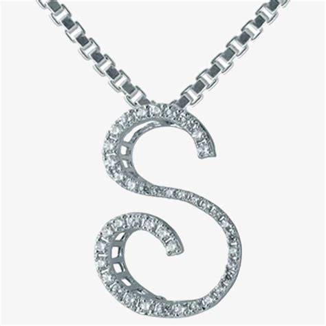 Silver S Shape Pendant Embellished With Swarovski Zirconia ~ caratcafe ...