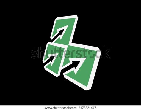 Beautiful Colorful Arrow Logo Black Background Stock Illustration ...