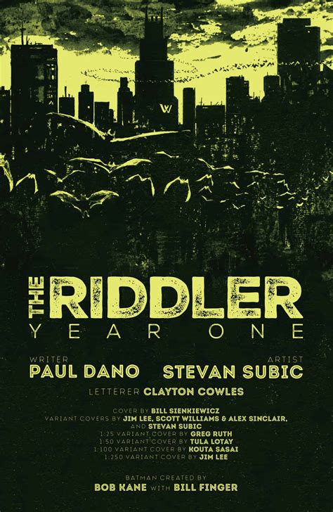 SNEAK PEEK: Preview of DC COMICS THE RIDDLER: YEAR ONE #1 of 6 - Comic ...