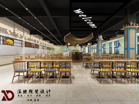 单位食堂装修效果图-杭州众策装饰装修公司
