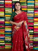 RK Collections - Dola Silk Pichwai Digital Print Border Red And Green ...