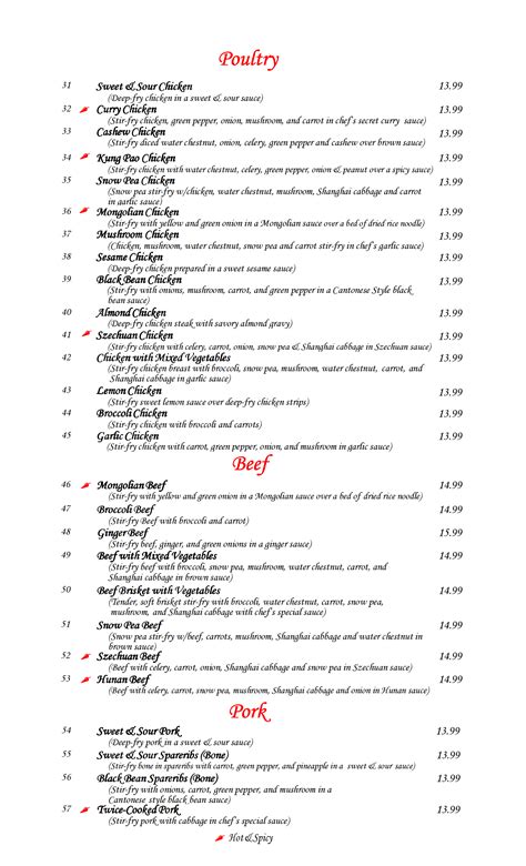 Menu - Chopsticks House