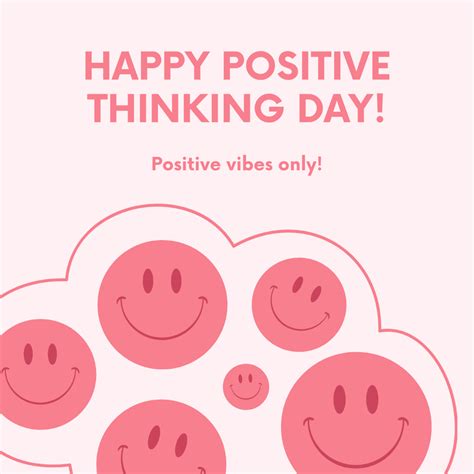 Free Positive Thinking Day Poster Vector Template to Edit Online