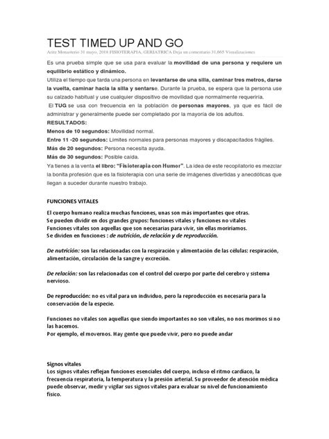 Timed Up and Go Test Procedure 的图像结果