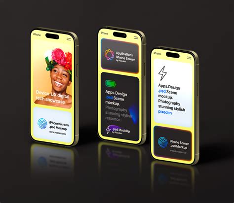 iPhone Pro Showcase Screens Scene Psd Mockup | Pixeden Club