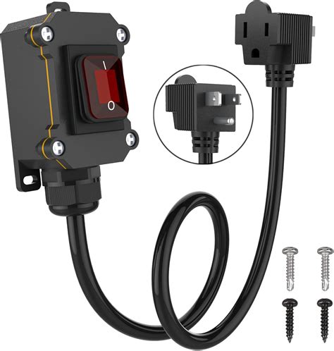 KarlKers Inline Cord Switch with 3-ft 14AWG Cable Piggyback Plug(3 ...