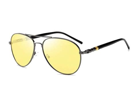 Black Jones Night Drive Yellow Sunglasses For Men and Women Wayfarer UV ...