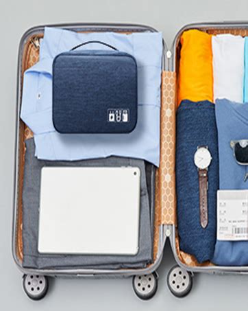 Styleys Polyester Double Layer Electronics Accessories Organizer Bag ...