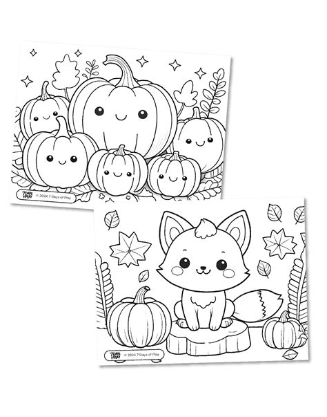 Printable Fall Themed Coloring Pages [2025]