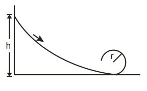 An inclined track ends in a circular loop of the radius r . From what ...