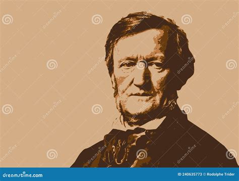 Portrait of the Famous German Composer, Richard Wagner. Stock Vector ...