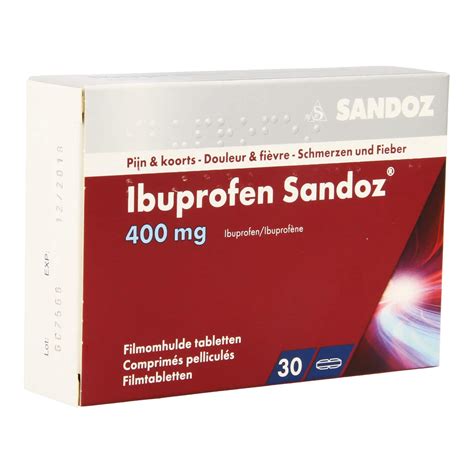 Ibuprofen Sandoz 400 mg 30 tabletten - Online bestellen | Optiphar