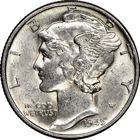 1945 Mercury Dime Prices | Ungraded, NGC, PCGS Values