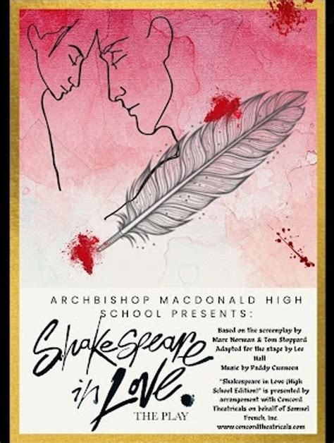 Shakespeare in Love (High School Edition) at Archbishop MacDonald High ...