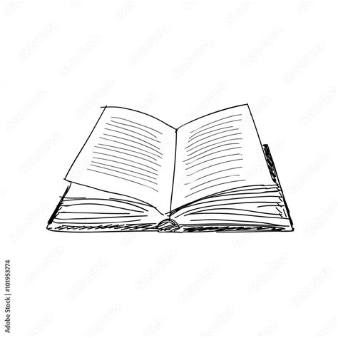 vector sketch drawing book illustration Stock Vector | Adobe Stock
