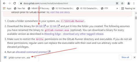 Image result for GitLab Install Windows Runner