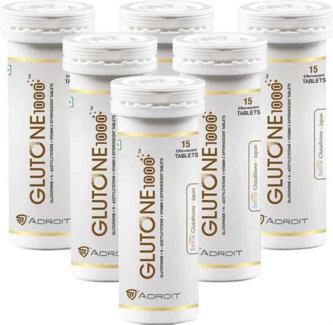 Buy GLUTONE 1000 GLUTATHIONE EFFERVESCENT TABLETS| 15 TABLETS (PACK OF ...