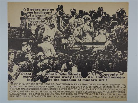 KENNETH ANGER Scorpio Rising ULTRA RARE *orig* 1966 poster GEORGE ...