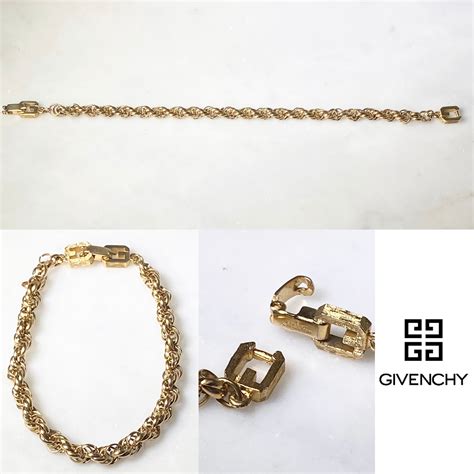 vintage GIVENCHY metal twist chain bracelet | NOIR ONLINE