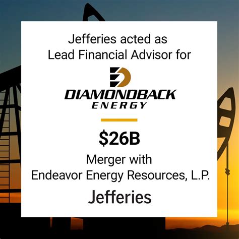 Congratulations to Diamondback Energy in their merger with Endeavor ...