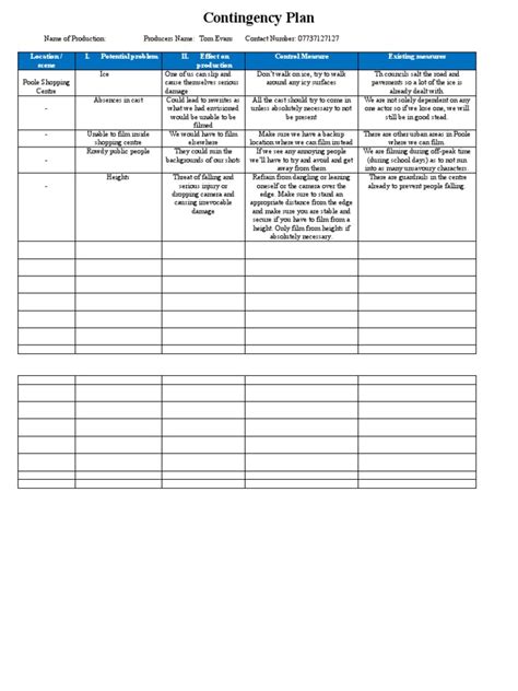 Image result for Contingency Plan