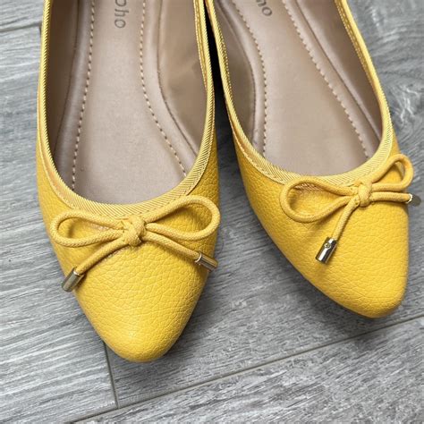 Zigi Soho Yellow Ballet Flats New, Synthetic leather. - Depop