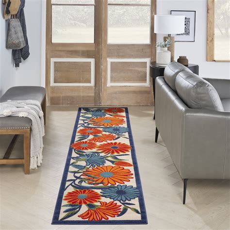 Nourison Aloha Outdoor Multicolor 2'3" x 8' Area Rug (2x8) - Walmart.com