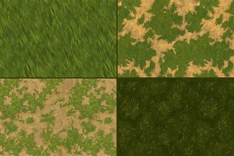 Hand-painted grass textures |Tileable (162763) | Textures | Design Bundles