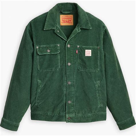 LEVI'S® Sunrise Retro Corduroy Trucker Jacket in Python Green