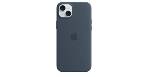 iPhone 15 Plus Silicone Case with MagSafe - Storm Blue - Apple (IN)