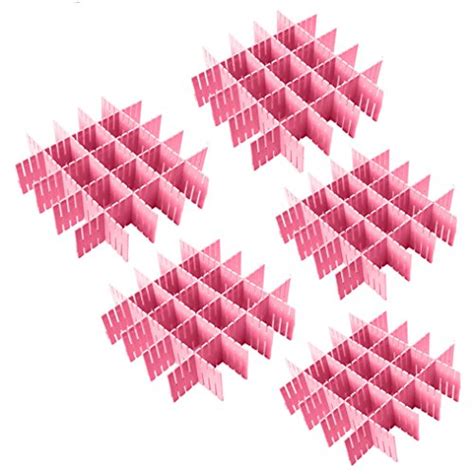 Buy NewFerU Plastic Desk DIY Grid Drawer Dividers Adjustable Tidy ...