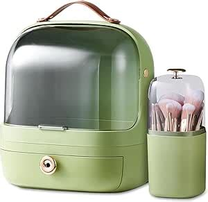 Arcanine Makeup Organizer with Brush Holder, Cosmetics Display Case ...