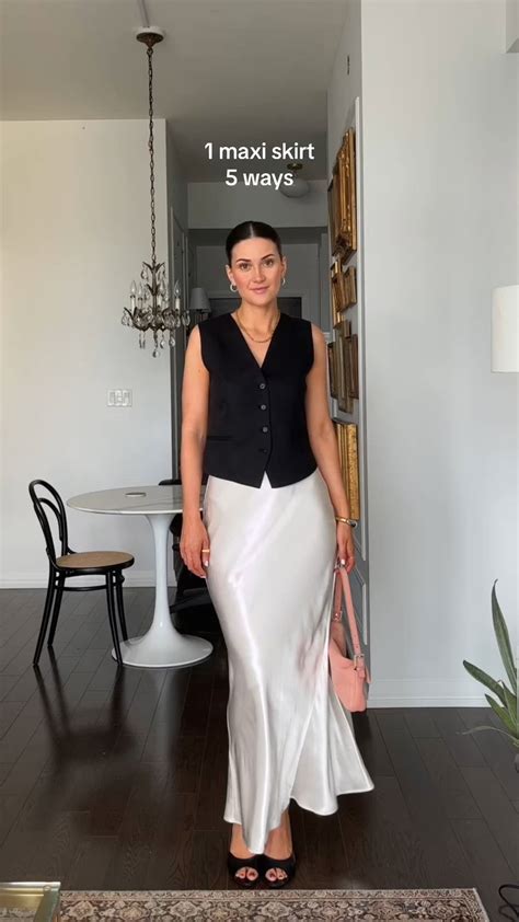 trends ideas with satin long skirt how to style silk maxi skirt women ...