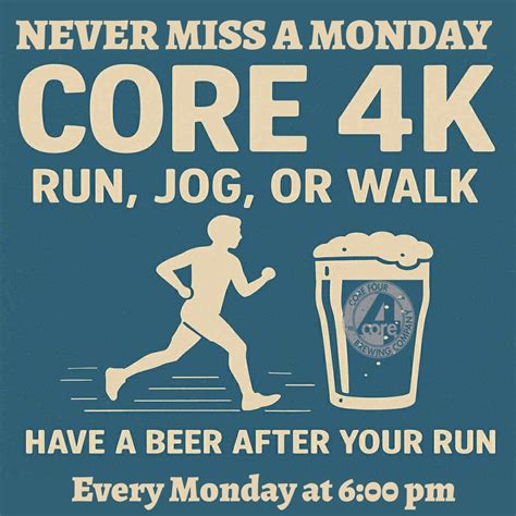 🎽 Never Miss a Monday – Core 4K Fun Run 🏃‍♂️🍻, 7 N. Lee Ave, Oklahoma ...