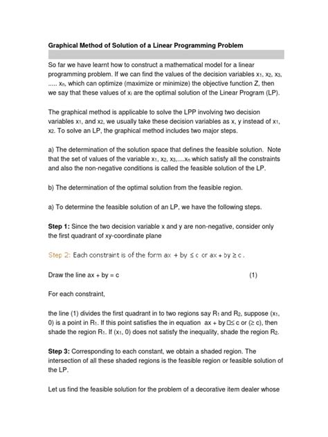 LPP Using Graphical Method 的图像结果