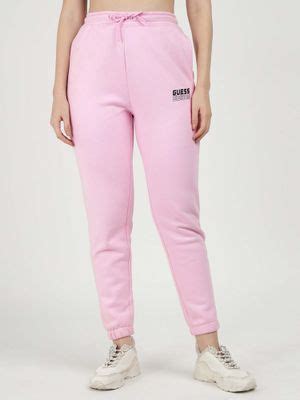 Buy Guess Pink Solid Regular Fit Joggers (XXS) Online